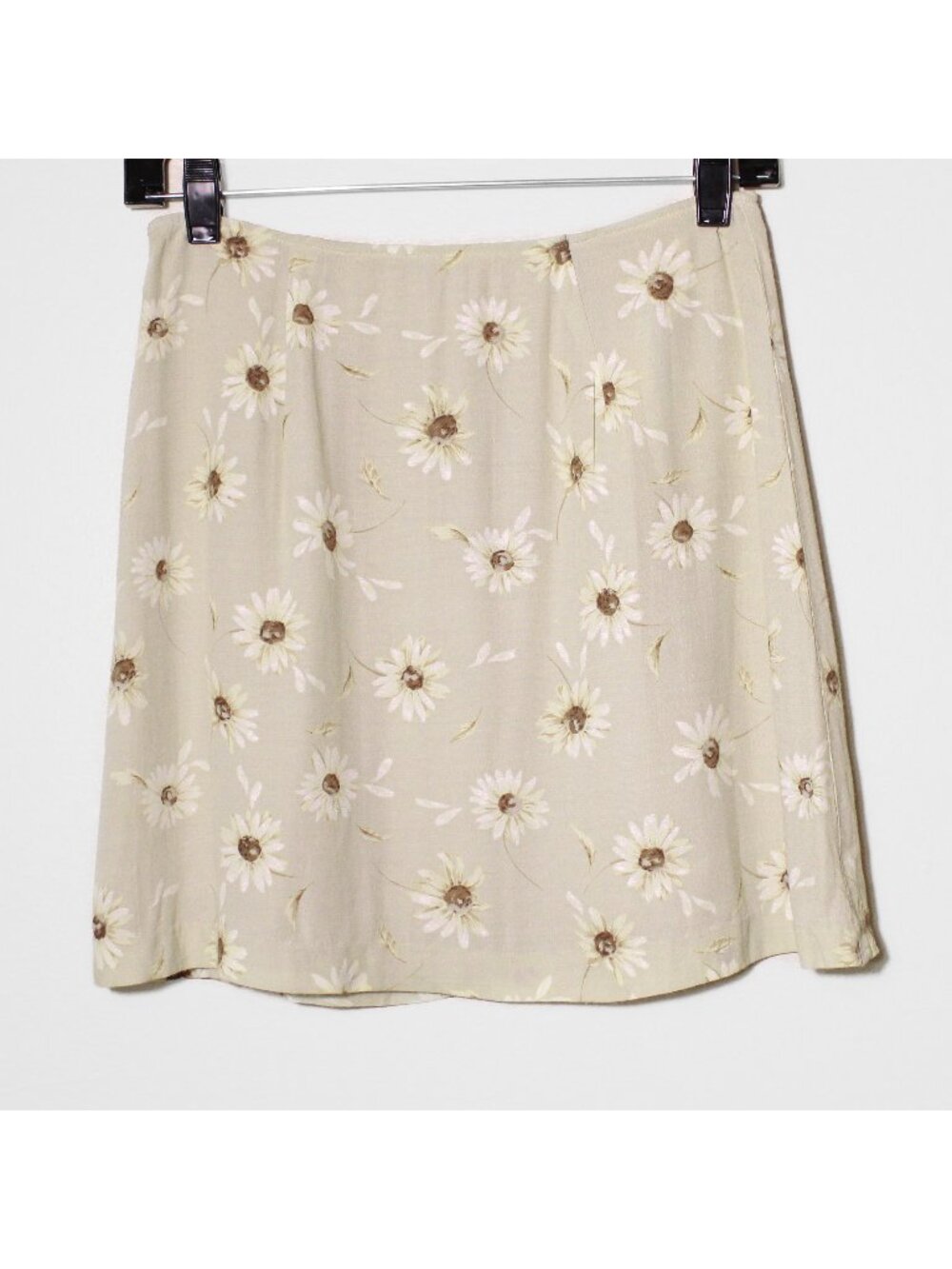 Vintage Express Daisy Floral Mini Skirt 90s Neutral Coquette Cottagecore Sz 5/6